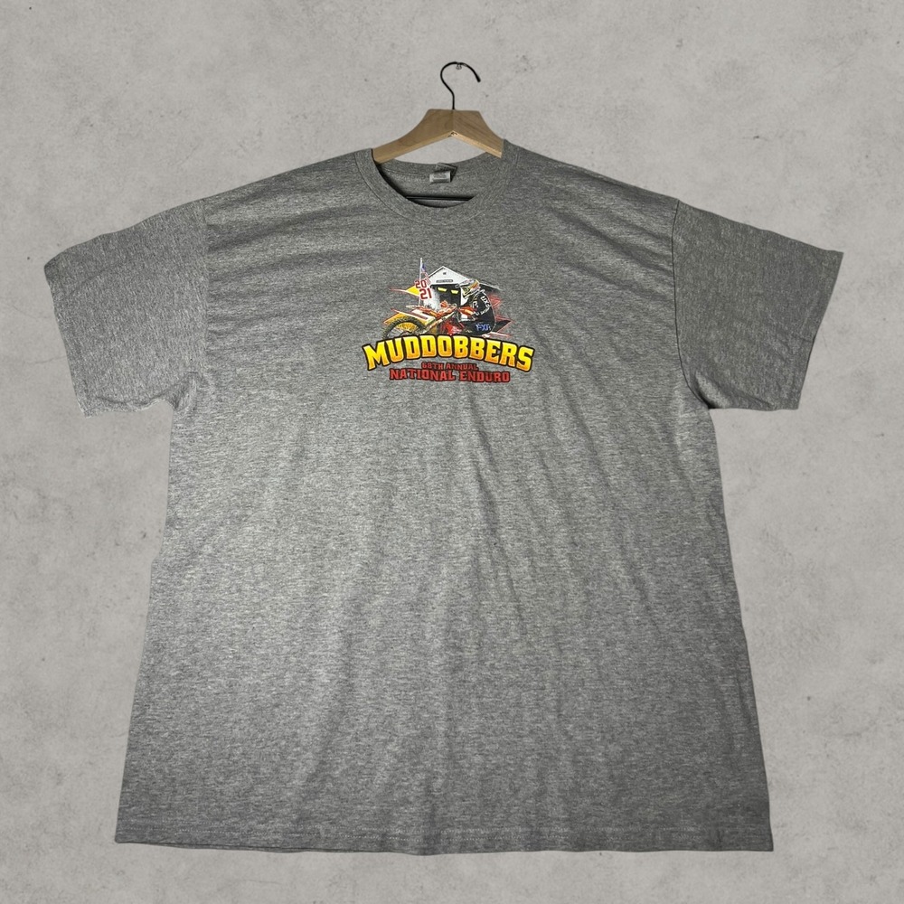 Muddobbers 68th Annual National Enduro 2021 Graphic T-Shirt Mens 3XL Gray Gildan